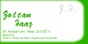 zoltan haaz business card